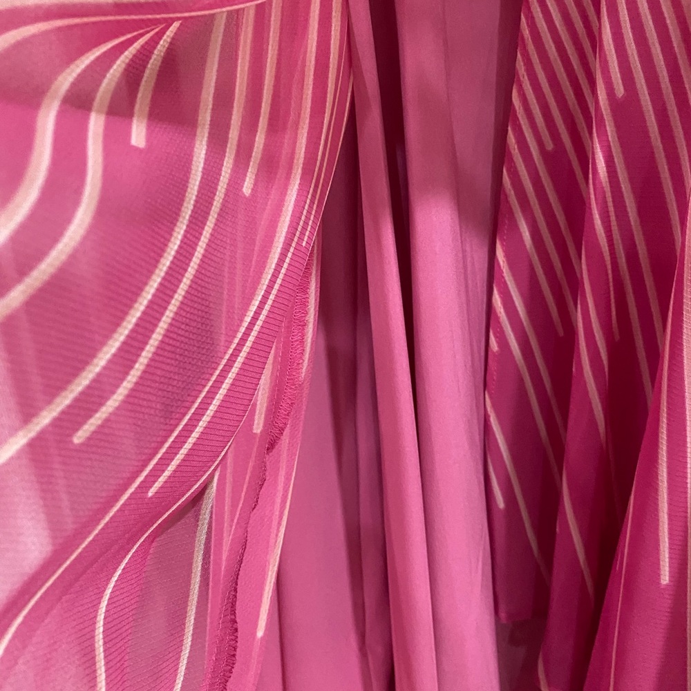 BCBGMAXAZRIA Striped Ruffle Dress - Picture 8 of 14